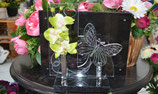 Plaque en alutglass avec un soliflore et une fleur artificielle - SARalt233-3
