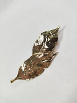 Barrette feuilles en laiton