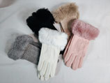 Gants avec bords fourrés
