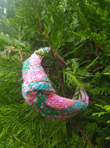 Serre-tête Tweed rose vert bleu