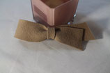 Nœud double feutre beige foncé