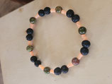 Bracelet diffuseur Unakite et Pierres de lave