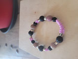 Bracelet diffuseur rhodonite, onyx et Pierres de lave