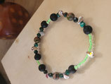 Bracelet diffuseur Unakite, malachite et Pierres de lave
