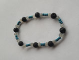 Bracelet diffuseur labradorite et Pierres de lave