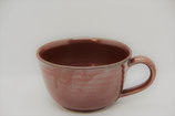 flache breite Kaffeetasse Teepott Eckhard's Rot