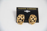 Fashion Earrings Ohrringe Ohrstecker geflichten Netz oval gold