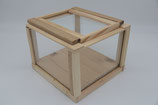 kleiner Gewächshaus Anzuchtkasten Holz Glas Handarbeit Box