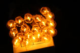 Lichterkette 20 kugelförmige kleine gelbe Lichter Weihnachten OVP