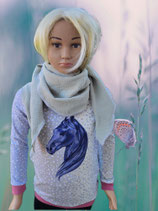 Pullover Punkte/Pferdepanel Gr. 122