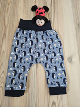 Handmade Pumphose Gr. 68 Igel blau mitwachsend