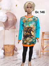 Handmade Pullover Gr. 146 Pferd Jersey/Sweatstoff mitwachsend