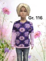 Pullover Gr. 116 lila/flieder Ornamente