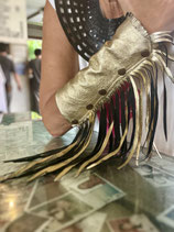 Boho Armstulpe aus Nappaleder in Gold, Silber, Schwarz - Dein High Fashion Statement