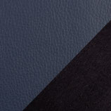0,5 m Kunstleder mit Filzabseite Dunkelblau Rückseite Schwarz