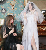HLD20/※業者様割引不可商品：2色展開デビルの花嫁（ワンピース・ベール・チョーカー）