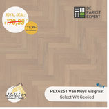 Sample PEX6251 Van Nuys Visgraat Select Wit Geolied