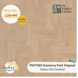 Sample PEX7680 Gramercy Park Visgraat Select Wit Geolied