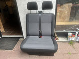 VW T6.1 / T6 / T5 Beifahrerdoppelsitzbank Stoff AUSTIN Dunkelgrau