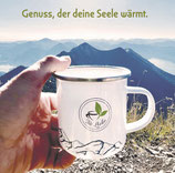 Emaille-Tasse Genuss aus Bayern