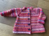 Beispiel: Raglan-Jäckchen Größe 56/62 rosa-gelb-rot