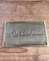 maritimes Messingschild