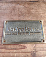 maritimes Messingschild - Navigation
