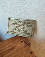 maritimes Messingschild