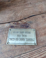 maritimes Messingschild