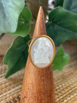 Anillo Virgen del CARMEN madre perla XL