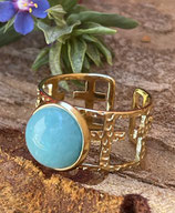 Anillo amazonita y CRUZ