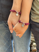 Pulsera San BENITO granate