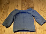 Muster: Pulli mit weitem Halsausschnitt Größe 62/68 blau