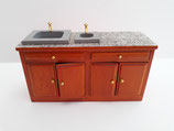 Pine & Grey Wooden 2 Kitchen Sink Unit