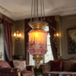 Wunderschöne orig. Art Nouveau "A WINTERS TALE" Deckenlampe Laterne 1900