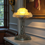 Einzigartige original Art Déco Tischleuchte "KINGSMEN TOWER" 1910 WMF zierlich