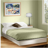 Cama de madera South Shore Basics Matrimonial Color Blanco