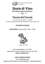 Degustazione "Storie di Vino - TENUTA DEL TRAVALE"