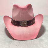 Chapeau long horn rose