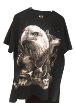 T-shirt-Loup-aigle-western-mode