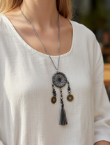 Collier dreamcatcher Blue océan
