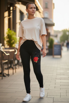 Legging-rose