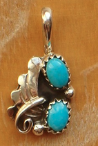 Pendentif-2 turquoise