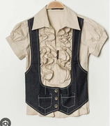 Top faux gilet