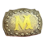 Boucle de ceinture lettre M