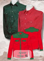 Chemise  Rouge/Vert ML 1062