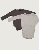Body grau/weiss Set Gr. 74