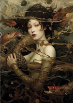Lot de 6 cartes Sirènes