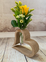 Blumenvase "Herz" - Eiche