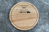 Brotzeitbrett rund "beste(r) Mama / Papa der Welt + Name" - personalisierbar